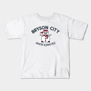 Bryson City, North Carolina Winter Kids T-Shirt